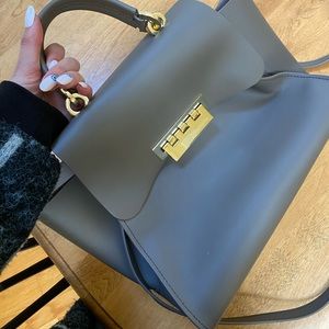 Zac Posen large grey tote bag